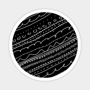 paint pattern black and white Magnet